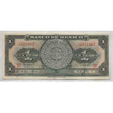 MEXICO 1957 BILLETE DE 1 PESO MUY BUENO